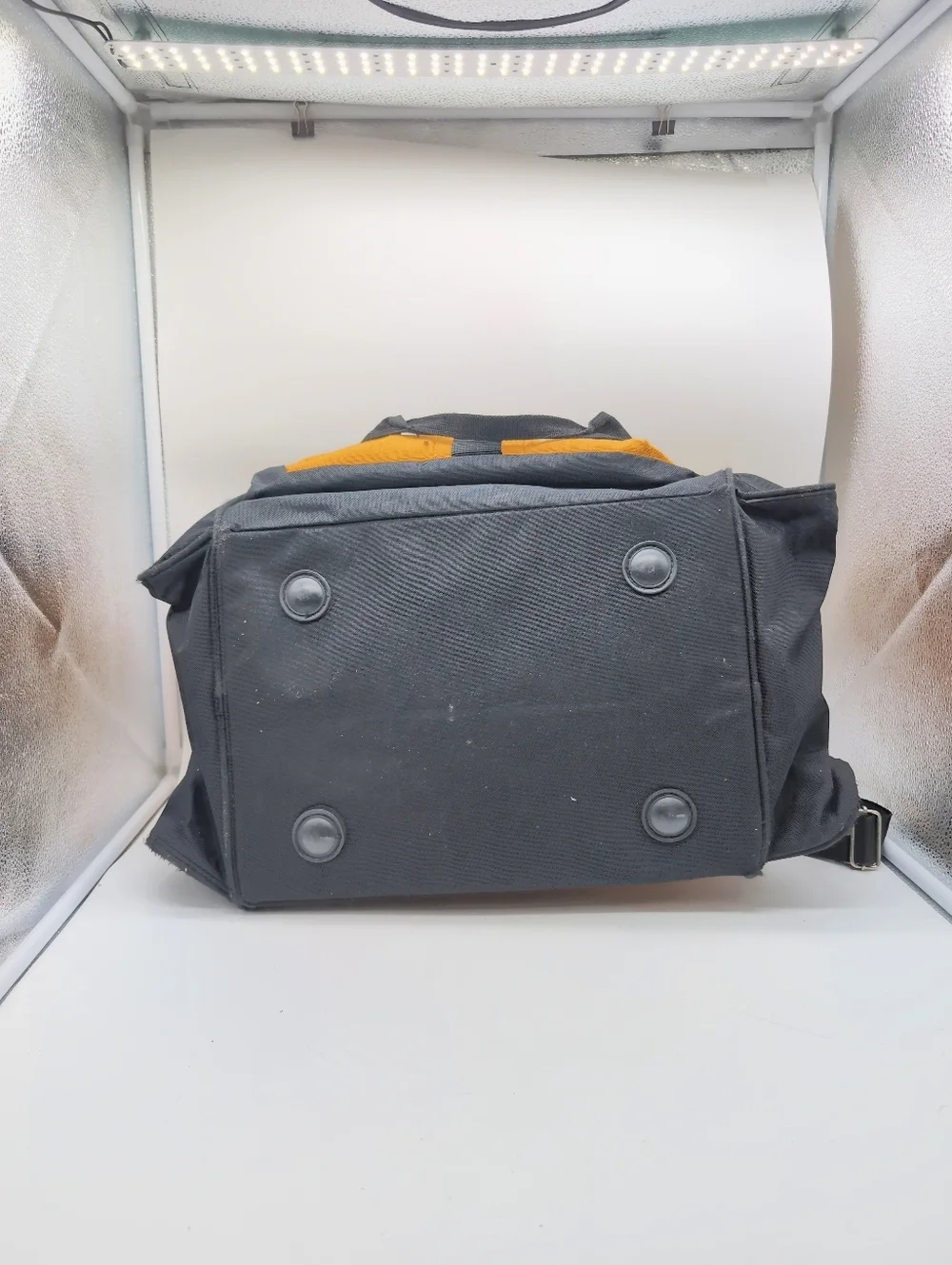 Olympia Sport Plug Heavy Duty Men’s Yellow Canvas Duffel Bag Black 20x11x10